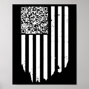 Affiche Retro Funny Qr Trump Code de danse