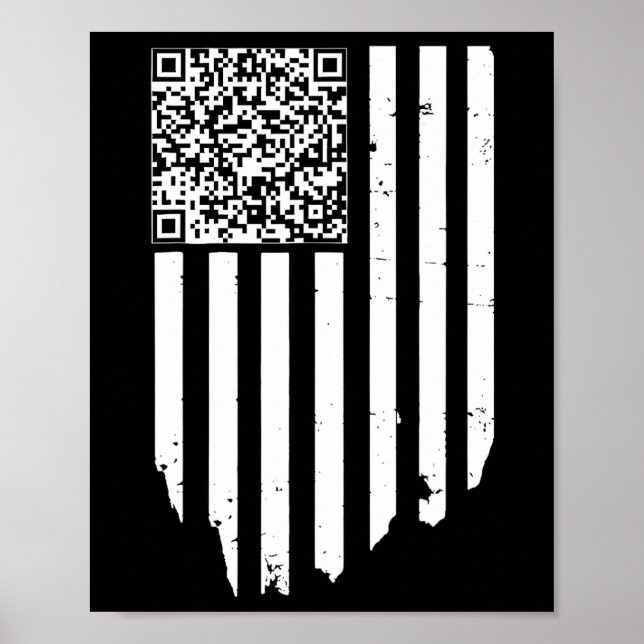 Affiche Retro Funny Qr Trump Code de danse (Devant)