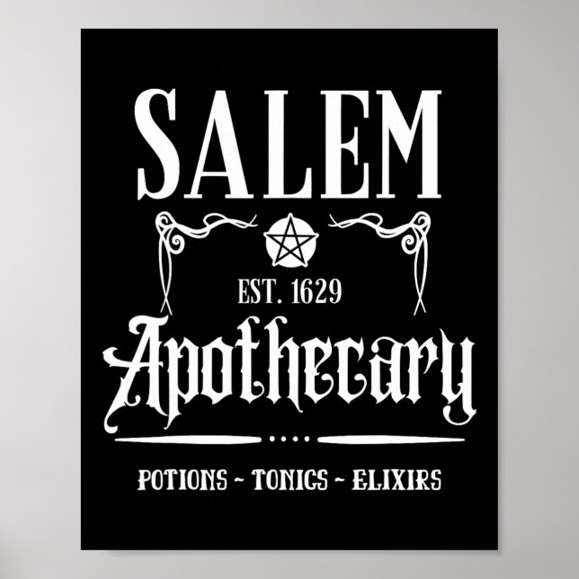 Affiche Rétro Funny Salem sorcière Machusetts Salle d'Apot (Devant)