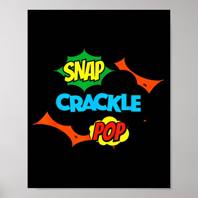 Affiche Retro Funny Snap Crackle P Quote Relax Meme Game  (Devant)