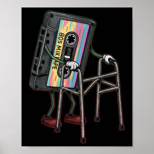 Affiche Retro Funny Vieux Cette Marcheur De Bande N'Oublie