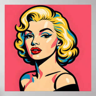Affiche Retro Glam Pop Art - Blonde Vintage
