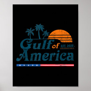 Affiche Retro Golfe De Usa Amérique Est 2025