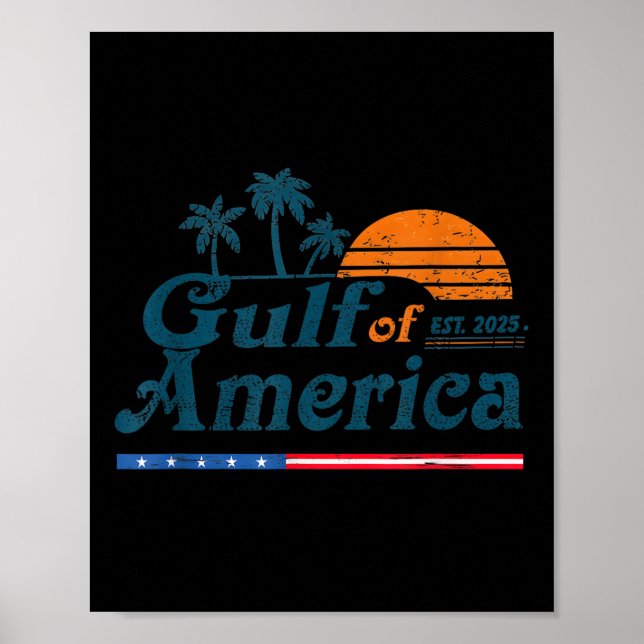 Affiche Retro Golfe De Usa Amérique Est 2025 (Devant)