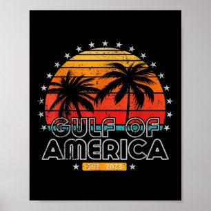 Affiche Retro Golfe De Usa Amérique Est 2025 Américain