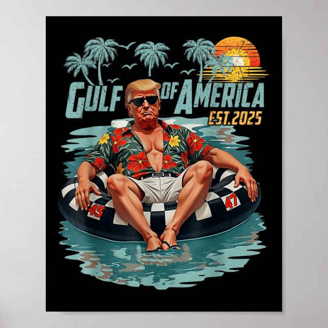 Affiche Retro Golfe De Usa Amérique Est 2025 Américain Gol (Devant)