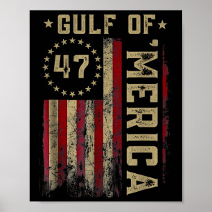 Affiche Rétro golfe des États-Unis d'Amérique Est 2025 Dra