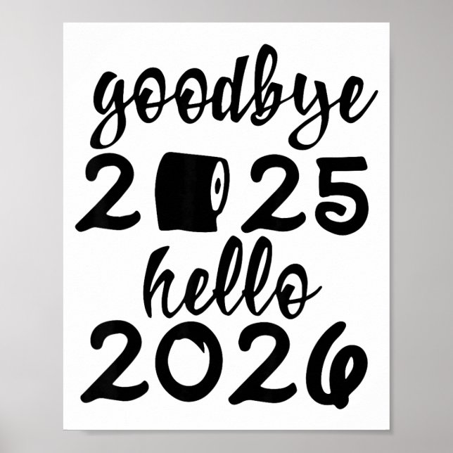 Affiche Retro Goodbye 2025 Hello 2026 Happy New Year Party (Devant)