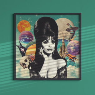 Affiche Retro Goth Girl