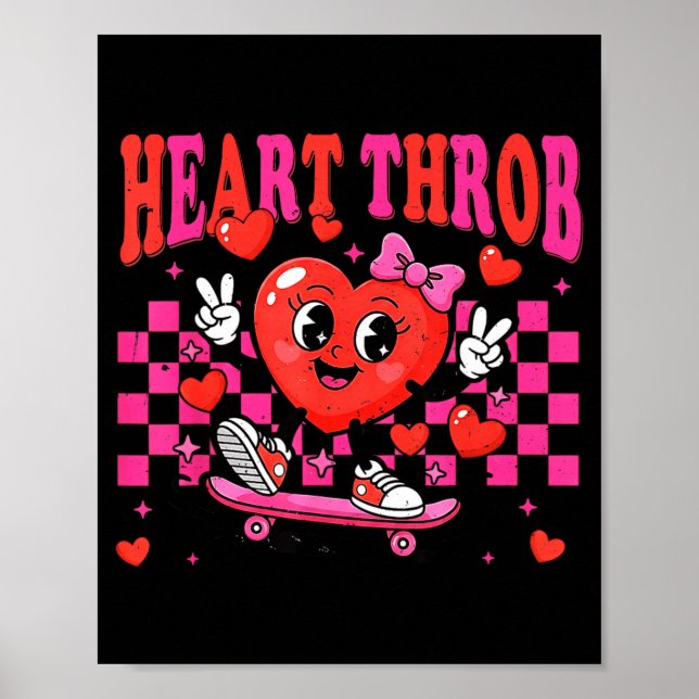 Affiche Rétro Groovy Coup de Foudre Saint-Valentin Tout-Pe (Devant)