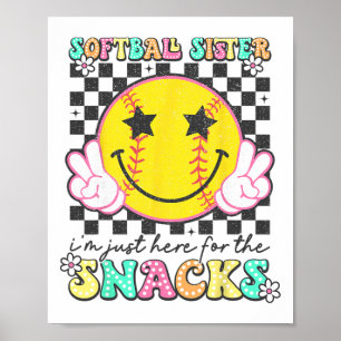 Affiche Rétro Groovy Douillette Sœur Je Suis Juste Là Pour
