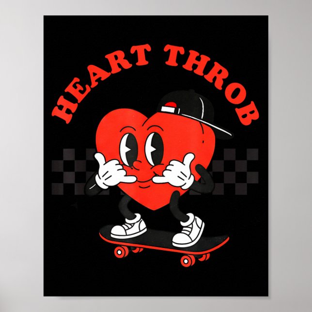 Affiche Retro Groovy Heart Throb Valentines Day Toddlers B (Devant)