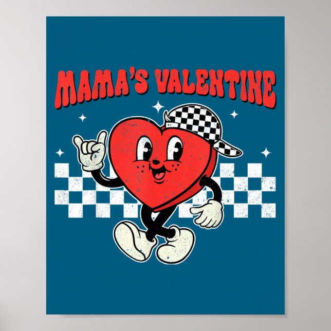 Affiche Retro Groovy Heart Throb Valentines Day Toddlers B (Devant)