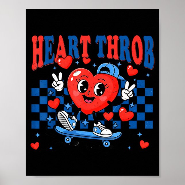 Affiche Retro Groovy Heart Throb Valentines Day Toddlers B (Devant)