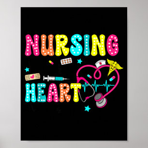 Affiche Rétro Groovy L'Infirmière Est Un Travail De Coeur