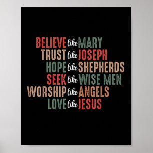 Affiche Retro Grow In Grace Champignon Fleur Biblique Chré