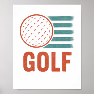 Affiche Retro Grunge Golf