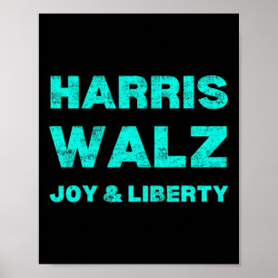 Affiche Retro Habillé Harris W 2024 Harris W Joy Et Li