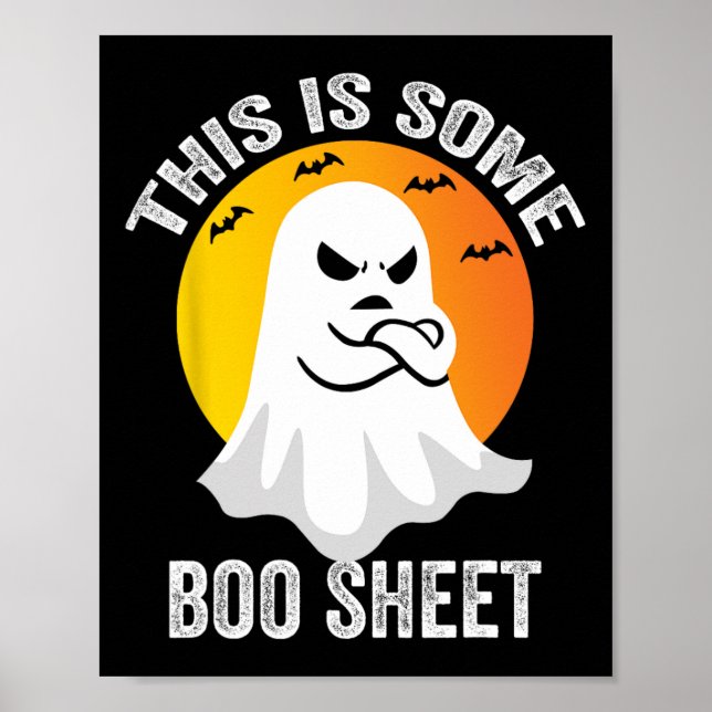 Affiche Retro Halloween Boo Ghost Costume C'Est Un Petit B (Devant)