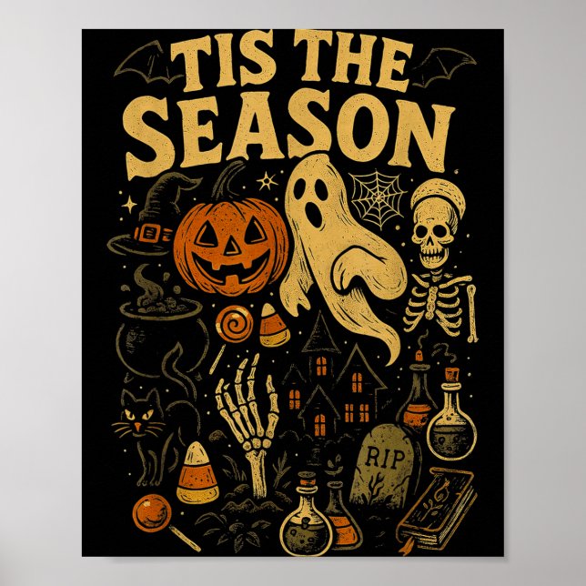 Affiche Retro Halloween Tis' The Season  (Devant)