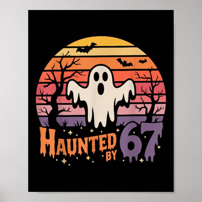 Affiche Retro Haunted Meme 67 Six Seven 6 7  (Devant)