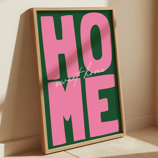 Affiche Retro "Home Sweet Home" Bold Typography (Créateur téléchargé)