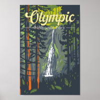 Retro Illustration du Parc National Olympique