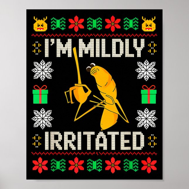 Affiche Retro I'm Mildly Irritated Marcus The Worm Christm (Devant)