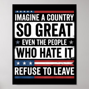 Affiche Retro Imagine Un Pays Génial Même Les