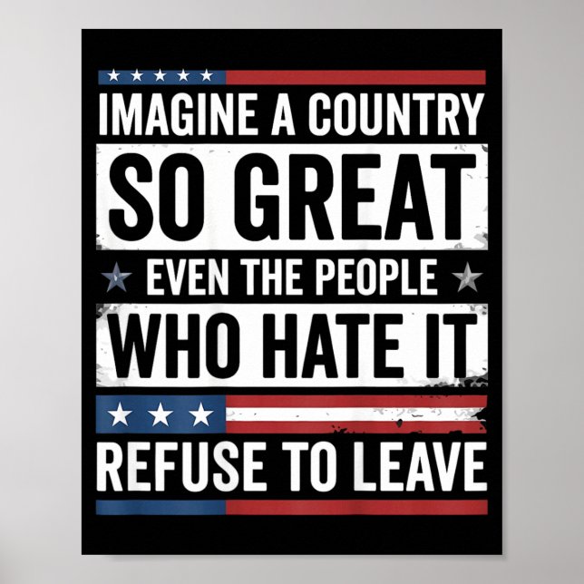 Affiche Retro Imagine Un Pays Génial Même Les (Devant)