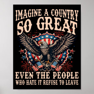 Affiche Retro Imagine Un Pays Si Grand Même Les Gens Sur