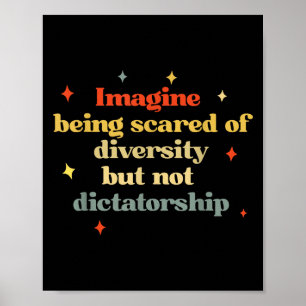 Affiche Rétro Imaginez Être Peur De Diversité Mais Pas Di