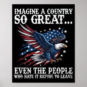 Affiche Retro Imaginez Un Pays Si Grand Même Les Gens Derr