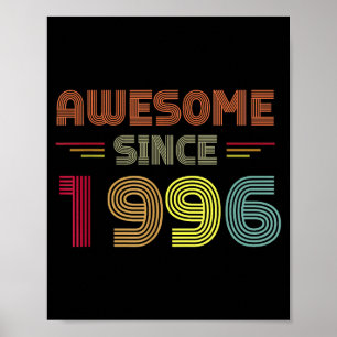 Affiche Rétro Incroyable Depuis 1996 26e Anniversaire Anni