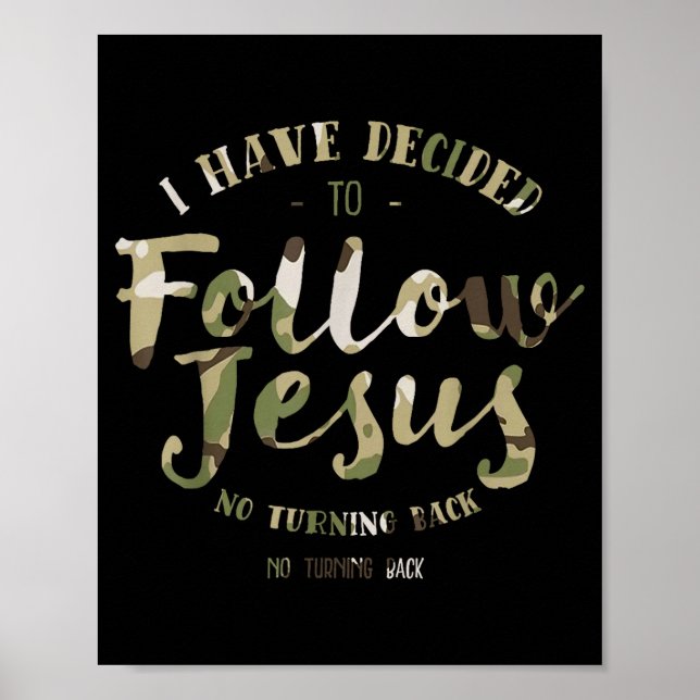 Affiche Rétro J'ai décidé de suivre Jésus Clic Redleg C (Devant)