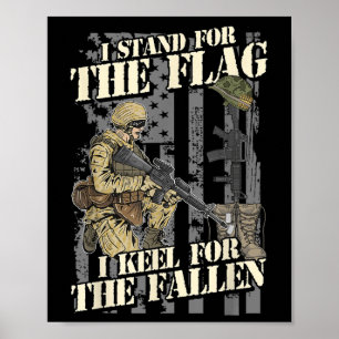 Affiche Retro Je Me Trouve Pour Le Drapeau Kneel Pour Le F