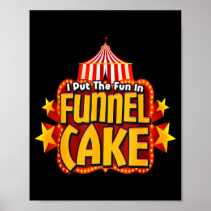 Affiche Rétro Je Mets L'amusement Dans Beignet En Forme De