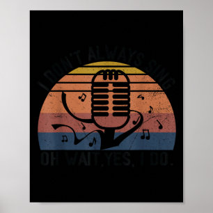 Affiche Rétro je ne chante pas attends si je fais du théât