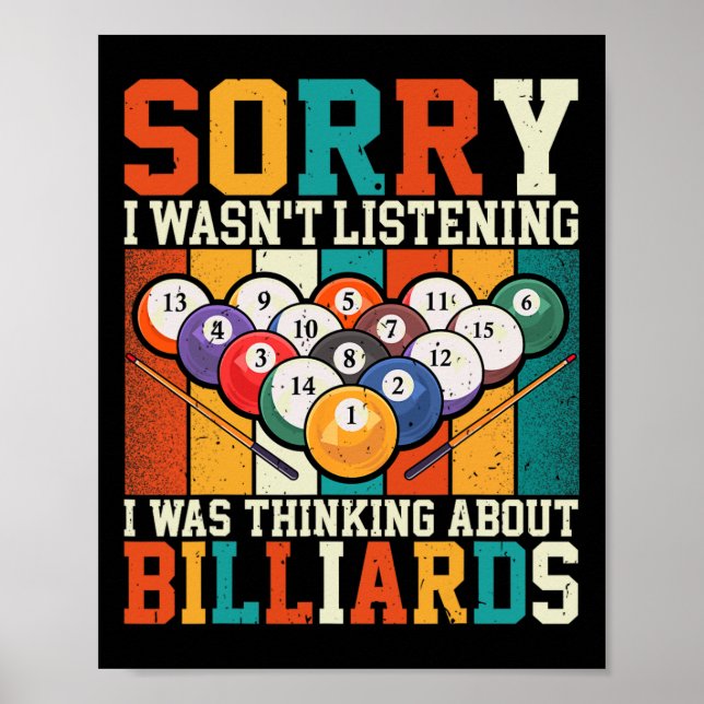 Affiche Rétro Je n'écoutais pas que je pensais à Bill (Devant)