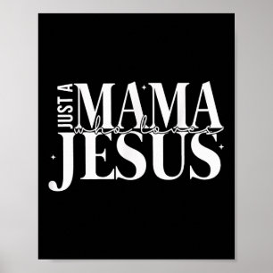 Affiche Rétro Juste Une Maman Qui Aime Jésus Mère Chrétien