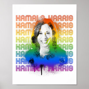 Affiche Retro Kamala Harris Pride