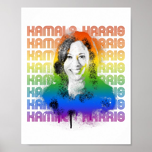 Affiche Retro Kamala Harris Pride (Devant)