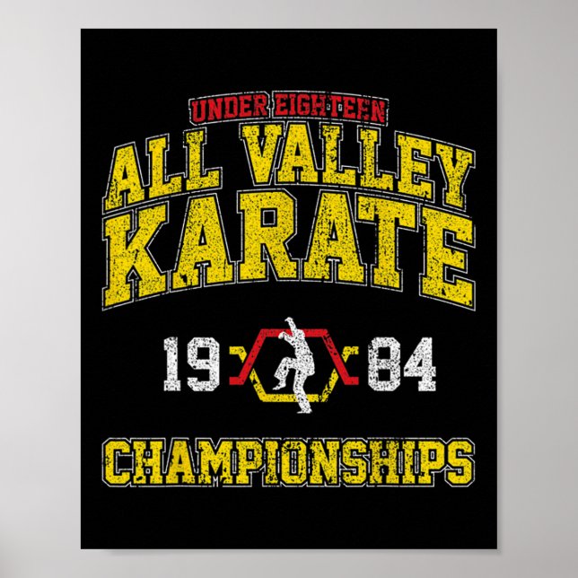 Affiche Rétro Karate Vintage All Valley Karate Champio (Devant)
