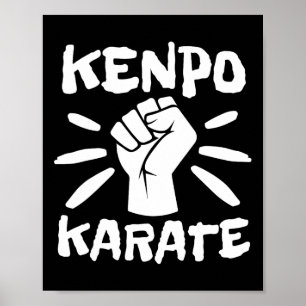 Affiche Retro Kenpo Karate Kempo Karate Arts martiaux