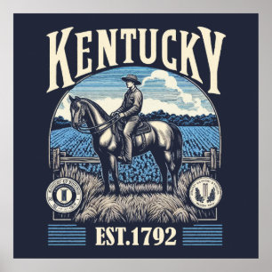 Affiche Retro Kentucky