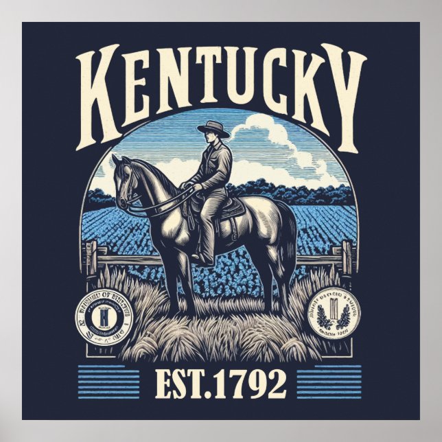 Affiche Retro Kentucky (Devant)