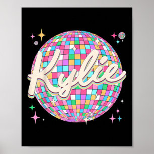 Affiche Retro Kylie Prénom I Love Kylie Personnalisé D