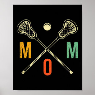 Affiche Retro Lacrosse Maman Lax Maman Lax Joueuse Équipe