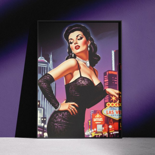 Affiche Rétro Las Vegas Pin-up (Créateur téléchargé)