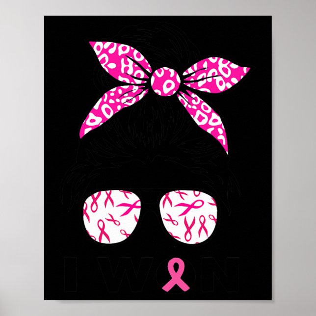 Affiche Rétro Léopard Sensibilisation au Cancer du Sein J' (Devant)